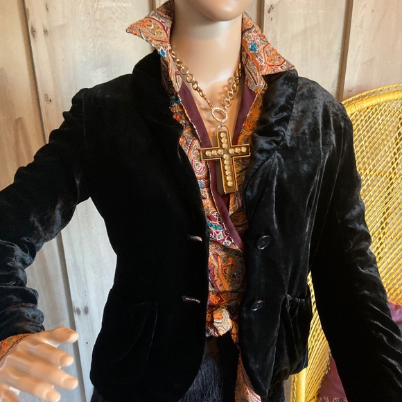 THEORY Velvet Jacket - Black - Picture 6 of 8